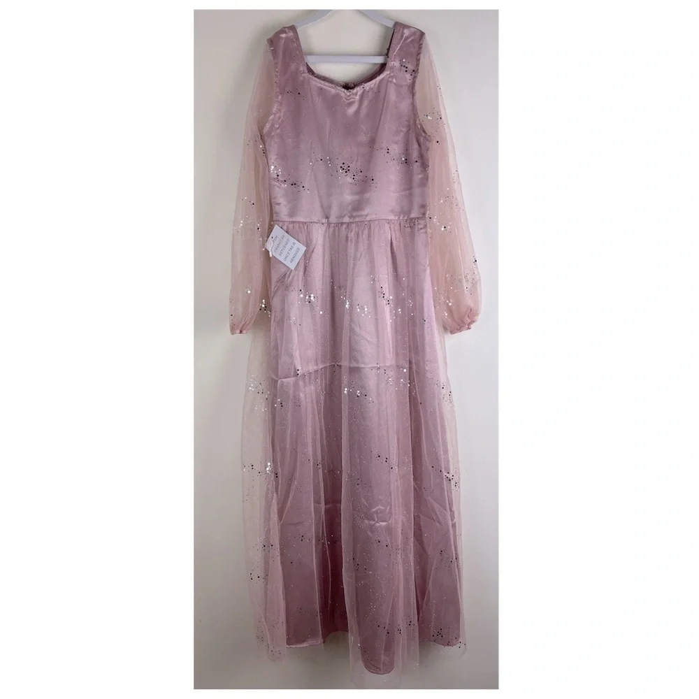Joyfolie | Cowgirl Princess Cottagecore Fairy Floral Layla Dress Blush | 12